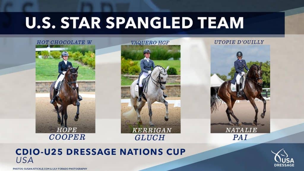 U.S. Star Spangled Team for CDIO-U25 Dressage Nations Cup USA 