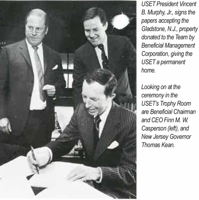 Historic Milestones 1988 - Beneficial Finance Corporation donates the stable complex and buffering acreage to the USET, guaranteeing a permanent home base.