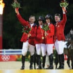 Show Jumping Team Gold – Will Simpson, Laura Kraut, Beezie Madden-McLain Ward (photo by Susan J. Stickle for Phelps Sports)
