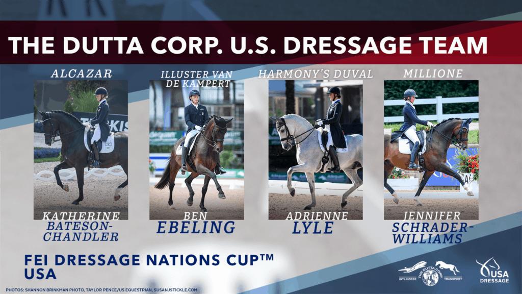 The Dutta Corp. U.S. Dressage Team Announced for FEI Dressage Nations Cup™ CDIO3* USA