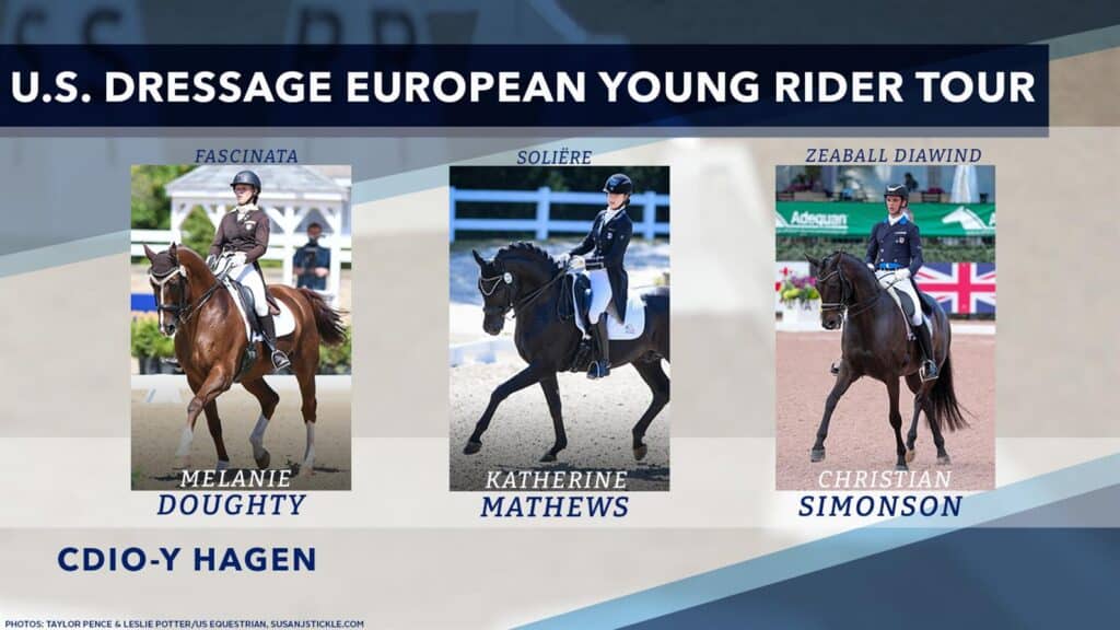 Combinations for the U.S. Dressage Young Rider European Tour