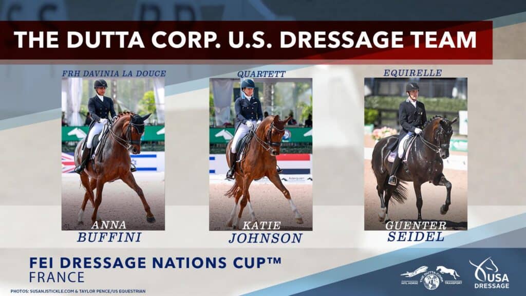 The Dutta Corp. U.S. Dressage Team at the FEI Dressage Nations Cup™ France CDIO5* in Compiègne