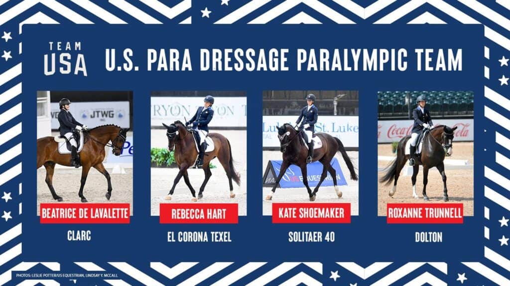 Paralympic Games Tokyo 2020 – U.S. Para Dressage Team Selected