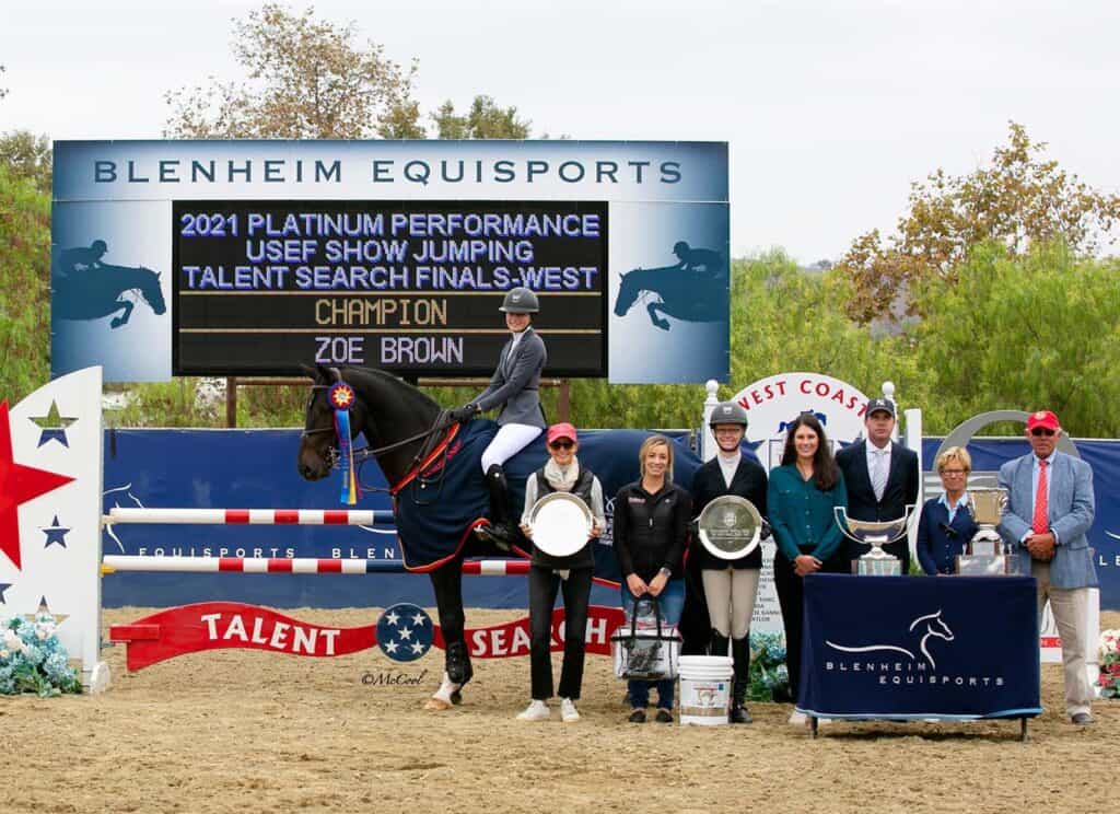 Zoe Brown Riding The Original Wins 2021 Platinum Performance/USEF Show Jumping Talent Search Finals – West
