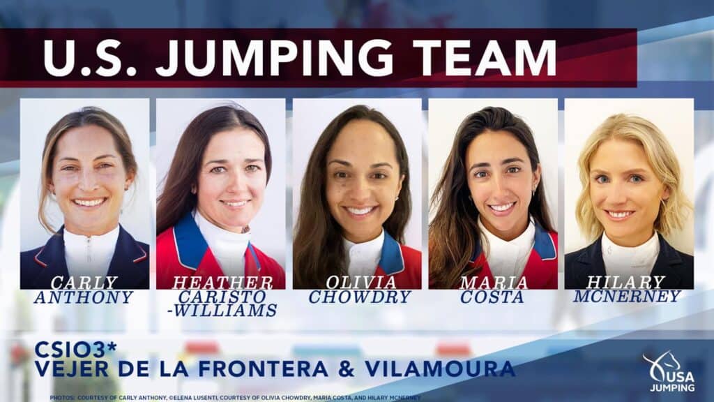 U.S. Jumping Team Announced for FEI Jumping Nations Cup Vilamoura and Vejer de la Frontera