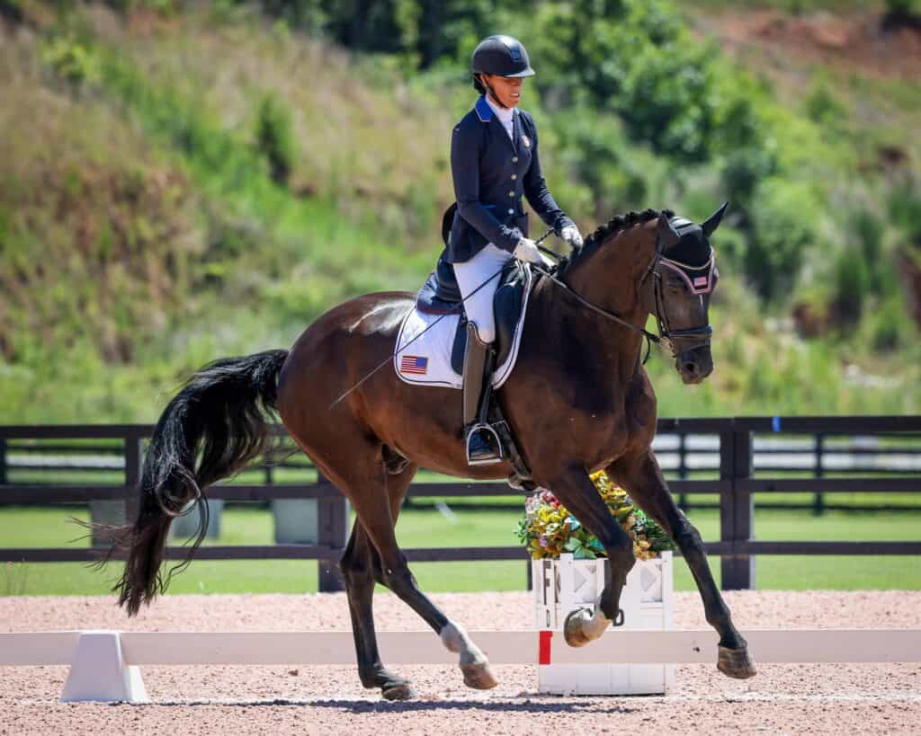 Kate Shoemaker and Solitaer 40 at Tryon Summer Dressage CPEDI3*