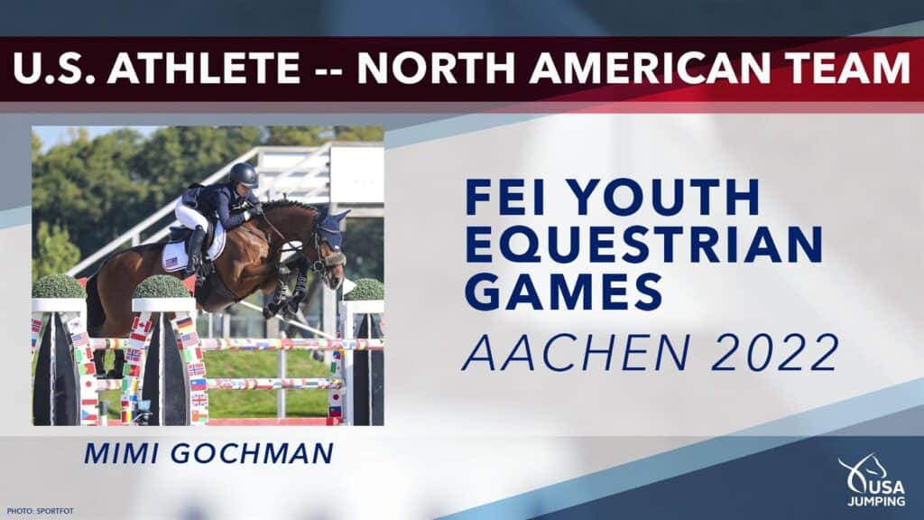 Mimi Gochman to represent U.S. at FEI Youth Equestrian Games