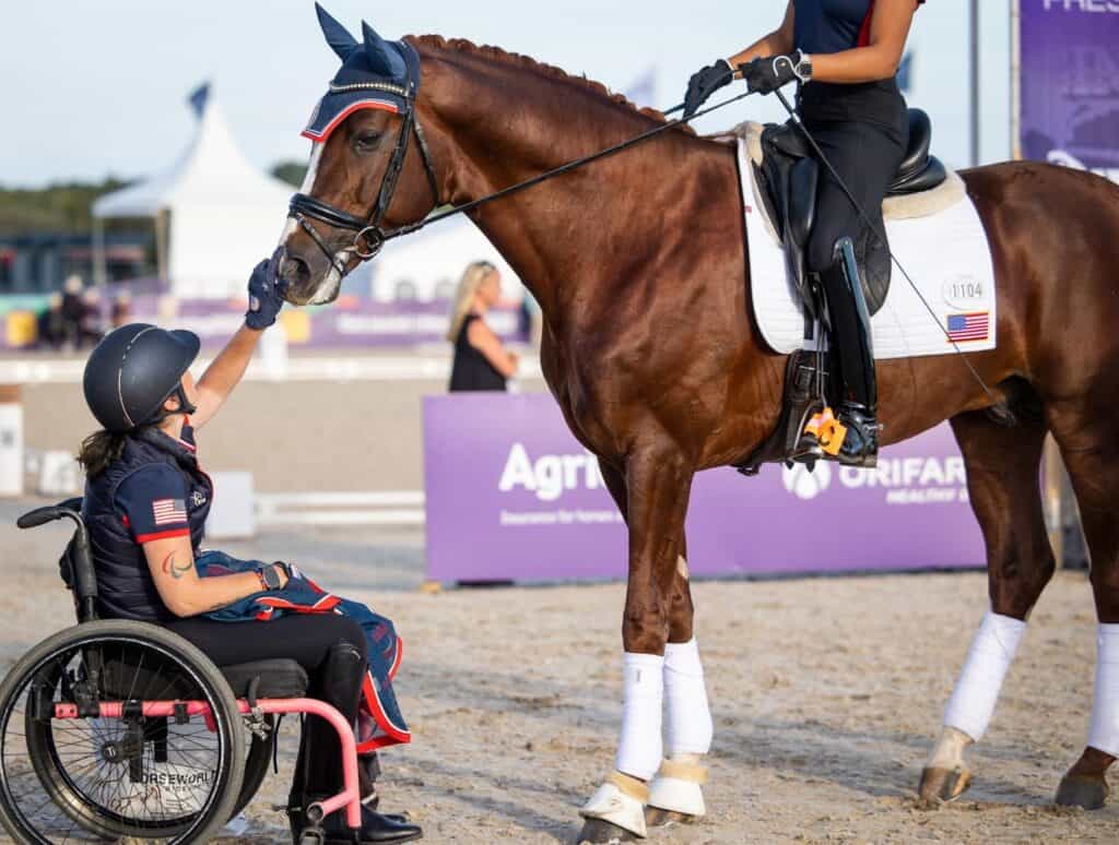Roxanne Trunnell & Fortunato H20 at the FEI World Para Dressage Championships in Herning