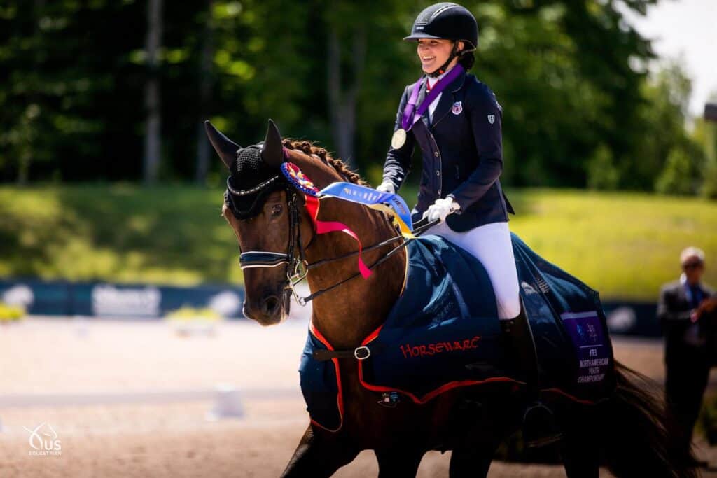Ella Fruchterman and Holts Le’mans Win Dressage Gold at 2022 NAYC