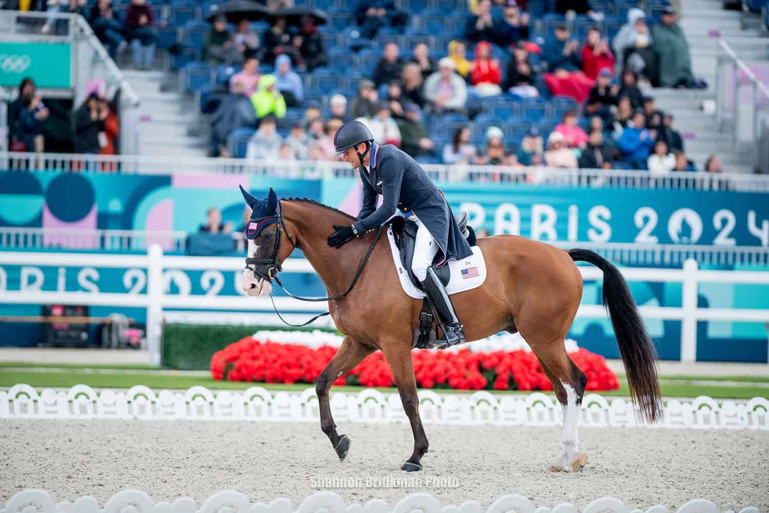 U.S. Eventing Team member Boyd Martin and Federman B in the dressage phase at the 2024 Paris Olympic Games. Photo by Roya Brinkman for Shannon Brinkman Photo