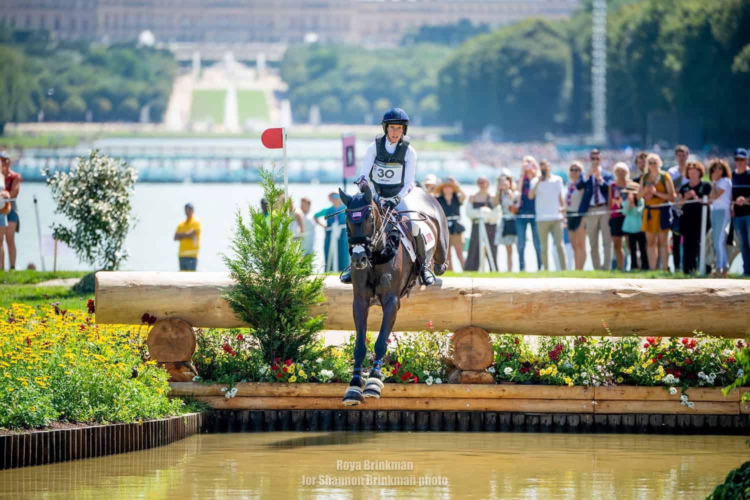 U.S. Eventing Team member Elisabeth Halliday and Cooley Nutcracker on the cross country course at the 2024 Paris Olympic Games. Photo by Roya Brinkman for Shannon Brinkman Photo