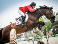U.S. Jumping Team Bronze and Individual Bronze Medalist Beezie Madden and Breitling LS at the 2019 Pan American Games, Lima, Peru. Photo by Shannon Brinkman U.S. Jumping Team Bronze and Individual Bronze Medalist Beezie Madden and Breitling LS at the 2019 Pan American Games, Lima, Peru. Photo by Shannon Brinkman