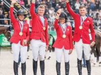 U.S. Eventing Team Gold Medalists Tamie Smith, Doug Payne, Lynn Symansky, and Boyd Martin at the 2019 Pan American Games, Lima, Peru. Photo by Shannon Brinkman U.S. Eventing Team Gold Medalists Tamie Smith, Doug Payne, Lynn Symansky, and Boyd Martin at the 2019 Pan American Games, Lima, Peru. Photo by Shannon Brinkman