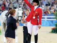 U.S. Eventing Individual Silver Medalist Gina Miles at the 2008 Beijing Olympic Games. Photo by Susan J. Stickle for Phelps Media Group U.S. Eventing Individual Silver Medalist Gina Miles at the 2008 Beijing Olympic Games. Photo by Susan J. Stickle for Phelps Media Group
