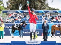 Eventing Individual Silver Medalist Caroline Pamukcu at the 2023 Santiago Pan American Games. Photo by Shannon Brinkman Eventing Individual Silver Medalist Caroline Pamukcu at the 2023 Santiago Pan American Games. Photo by Shannon Brinkman