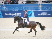 Dressage Team Gold Medalist Christian Simonson and Son of a Lady at the 2023 Santiago Pan American Games. Photo by Allen MacMillan/MacMillan Photography Dressage Team Gold Medalist Christian Simonson and Son of a Lady at the 2023 Santiago Pan American Games. Photo by Allen MacMillan/MacMillan Photography
