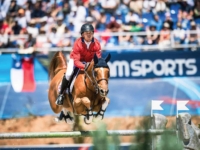 Jumping Team Gold and Individual Silver Medalist Kent Farrington and Landon at the 2023 Santiago Pan American Games. Photo by Shannon Brinkman Jumping Team Gold and Individual Silver Medalist Kent Farrington and Landon at the 2023 Santiago Pan American Games. Photo by Shannon Brinkman