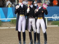U.S. Dressage Individual Medalists Heather Blitz (Individual Silver), Marisa Festerling (Individual Bronze), and Steffen Peters (Individual Gold) at the 2011 Guadalajara Pan American Games. Photo by Karen Robinson U.S. Dressage Individual Medalists Heather Blitz (Individual Silver), Marisa Festerling (Individual Bronze), and Steffen Peters (Individual Gold) at the 2011 Guadalajara Pan American Games. Photo by Karen Robinson