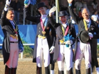 U.S. Dressage Team Gold Medalists Cesar Parra, Heather Blitz, Marisa Festerling, and Steffen Peters at the 2011 Guadalajara Pan American Games. Photo by Karen Robinson U.S. Dressage Team Gold Medalists Cesar Parra, Heather Blitz, Marisa Festerling, and Steffen Peters at the 2011 Guadalajara Pan American Games. Photo by Karen Robinson