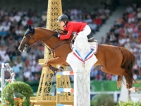 U.S. Jumping Team Bronze Medalist Lucy Davis and Barron at the 2014 Normandy World Equestrian Games. Photo by Susan J. Stickle U.S. Jumping Team Bronze Medalist Lucy Davis and Barron at the 2014 Normandy World Equestrian Games. Photo by Susan J. Stickle