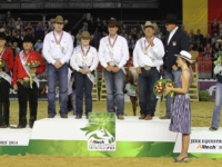 U.S. Reining Team Gold Medalists Shawn Flarida, Andrea Fappani, Mandy McCutcheon, and
Jordan Larson at the 2014 Normandy World Equestrian Games. Photo by Phelps Media Group U.S. Reining Team Gold Medalists Shawn Flarida, Andrea Fappani, Mandy McCutcheon, and Jordan Larson at the 2014 Normandy World Equestrian Games. Photo by Phelps Media Group