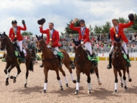 Victory Gallop for U.S. Eventing Team Gold Medalists Marilyn Little, Phillip Dutton, Lauren Kieffer, and Boyd Martin at the 2015 Toronto Pan American Games. Photo by Rebecca Walton/Phelps Media Group Victory Gallop for U.S. Eventing Team Gold Medalists Marilyn Little, Phillip Dutton, Lauren Kieffer, and Boyd Martin at the 2015 Toronto Pan American Games. Photo by Rebecca Walton/Phelps Media Group