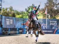 Dressage Team Gold and Individual Silver Medalist Anna Marek and Fire Fly at the 2023 Santiago Pan American Games. Photo by Shannon Brinkman Dressage Team Gold and Individual Silver Medalist Anna Marek and Fire Fly at the 2023 Santiago Pan American Games. Photo by Shannon Brinkman
