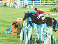 U.S. Jumping Team Gold Medalist Peter Wylde and Fein Cera at the 2004 Athens Olympic Games. Photo © 2004 by Nancy Jaffer U.S. Jumping Team Gold Medalist Peter Wylde and Fein Cera at the 2004 Athens Olympic Games. Photo by Nancy Jaffer