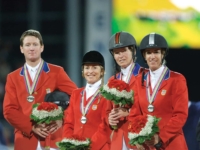 U.S. Jumping Team Silver Medalists McLain Ward, Margie Engle, Beezie Madden, and Laura Kraut at the 2006 Aachen World Equestrian Games. Photo by Peter Llewellyn for PMG Pictures U.S. Jumping Team Silver Medalists McLain Ward, Margie Engle, Beezie Madden, and Laura Kraut at the 2006 Aachen World Equestrian Games. Photo by Peter Llewellyn for PMG Pictures