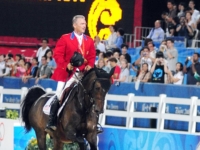 U.S. Jumping Team Gold Medalist Will Simpson and Carlsson vom Dach at the 2008 Beijing Olympic Games. Photo by Nancy Jaffer U.S. Jumping Team Gold Medalist Will Simpson and Carlsson vom Dach at the 2008 Beijing Olympic Games. Photo by Nancy Jaffer