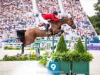 U.S. Jumping Team member Karl Cook and Caracole de la Roque in the Silver medal round of Team competition at the 2024 Paris Olympic Games. Photo by Shannon Brinkman U.S. Jumping Team member Karl Cook and Caracole de la Roque in the Silver medal round of Team competition at the 2024 Paris Olympic Games. Photo by Shannon Brinkman