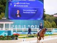 U.S. Team and Individual Gold Medalist (Individual Event Grade II) Fiona Howard and Diamond Dunes at the 2024 Paralympics in Paris, France. Photo by Devyn Trethewey/US Equestrian U.S. Team and Individual Gold Medalist (Individual Event Grade II) Fiona Howard and Diamond Dunes at the 2024 Paralympics in Paris, France. Photo by Devyn Trethewey/US Equestrian