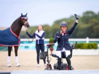 U.S. Team and Individual Gold Medalist (Individual Event Grade III), Rebecca Hart at the 2024 Paralympic Games in Paris, France. Photo by Devyn Trethewey/US Equestrian U.S. Team and Individual Gold Medalist (Individual Event Grade III), Rebecca Hart at the 2024 Paralympic Games in Paris, France. Photo by Devyn Trethewey/US Equestrian